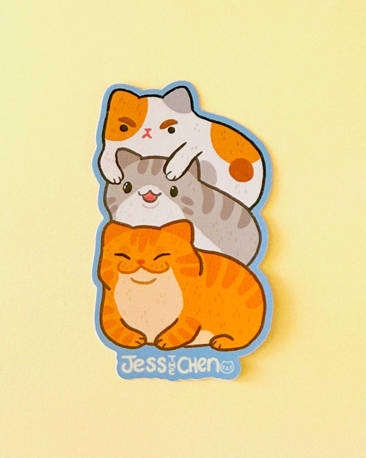 Cat Stack Vinyl Sticker