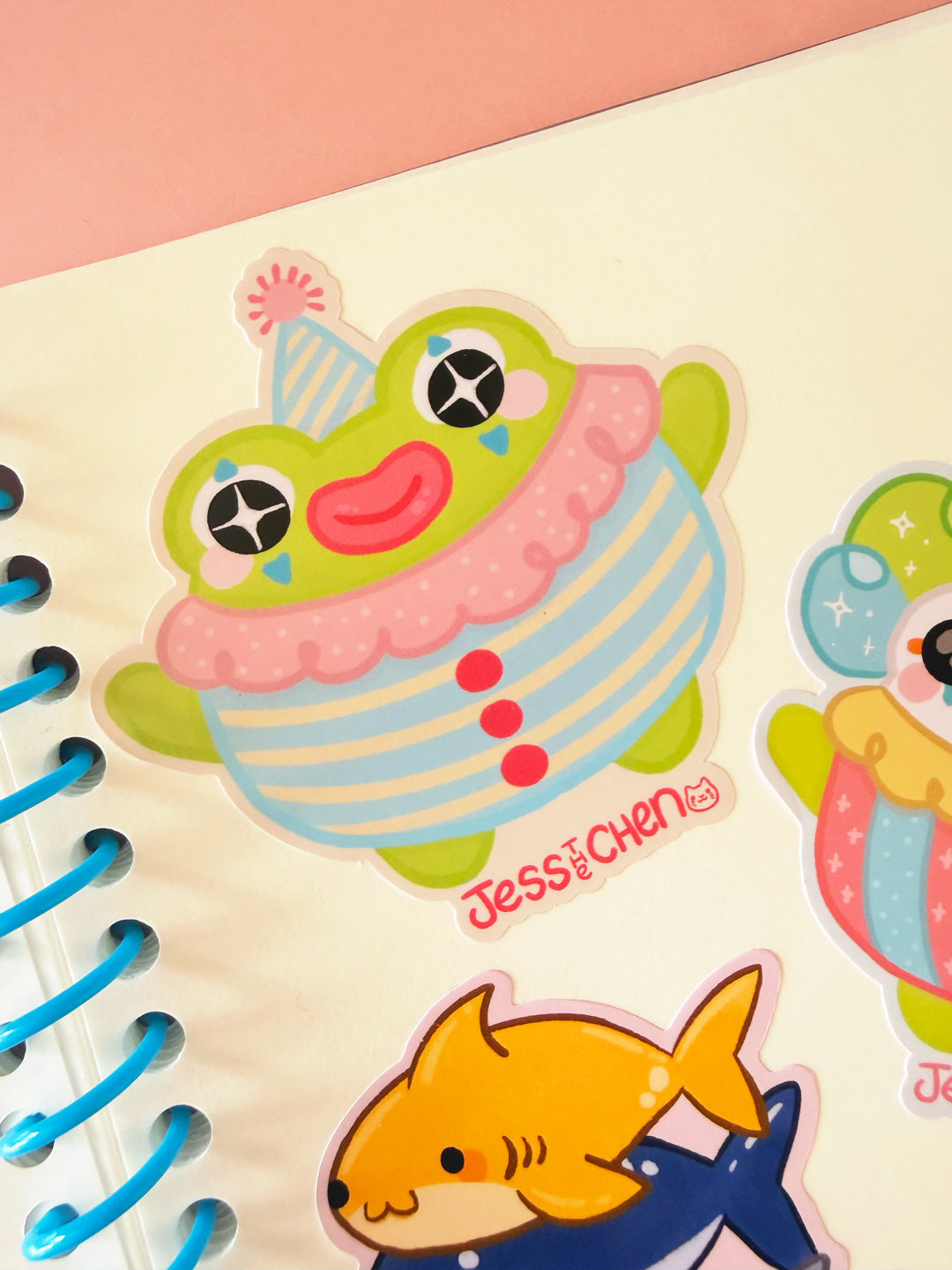 Clown Frog in Hat Vinyl Sticker