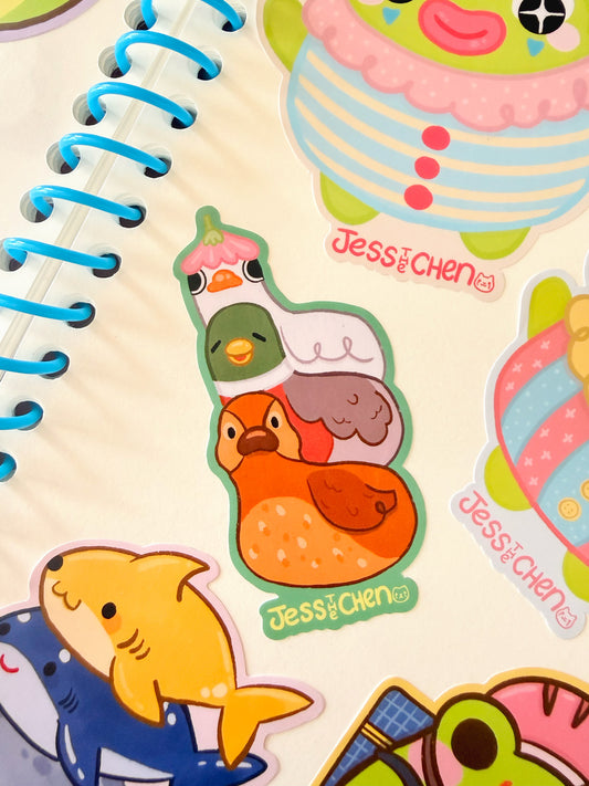 Duck Stack Vinyl Sticker