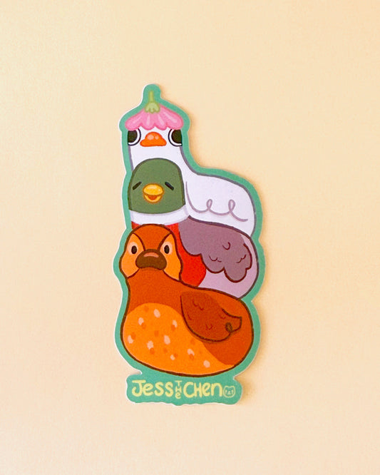 Duck Stack Vinyl Sticker