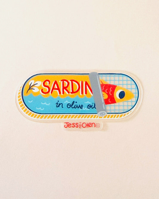Sardine in Olive Oil Tin Vinyl Sticker