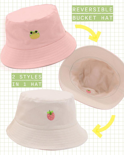 Frog Lover Bundle | Frog Reversible Bucket Hat + Ramen Frog Pocket Tee