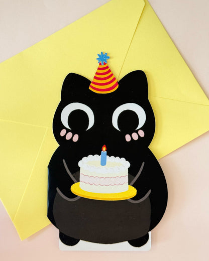 Pickles Birthday Cat Die-Cut Greeting Card