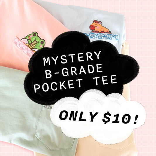 [B-GRADE] Mystery Imperfect Pocket Tee | 75% OFF