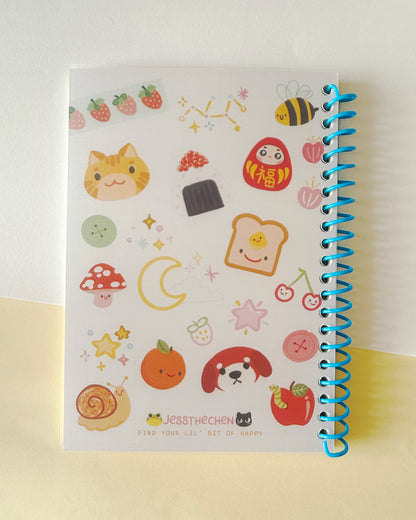 A5 Reusable Sticker Book | Spiral Bound Sticker Storage