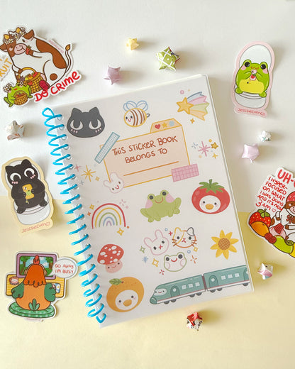 A5 Reusable Sticker Book | Spiral Bound Sticker Storage