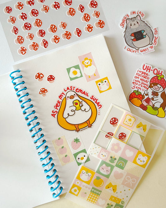 A5 Reusable Sticker Book | Spiral Bound Sticker Storage