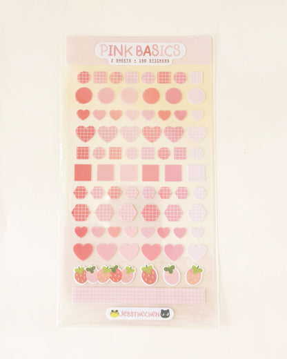 Planner Basic Stickers | Pink