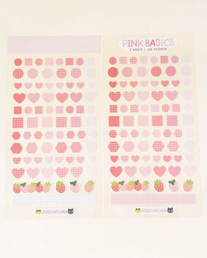 Planner Basic Stickers | Pink