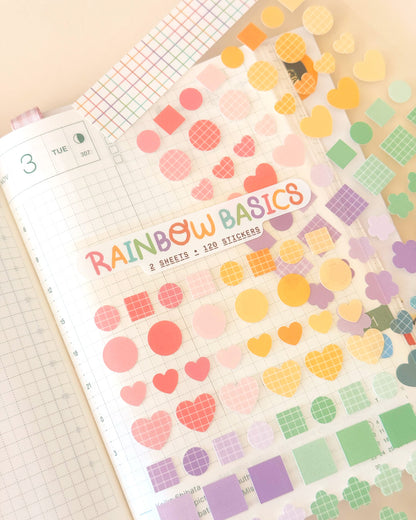 Planner & Calendar Stickers | Rainbow Basics