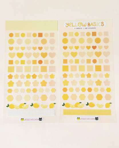 Planner Basic Stickers | Yellow