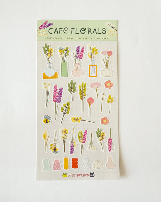 Washi Sticker Sheet | Cafe Florals
