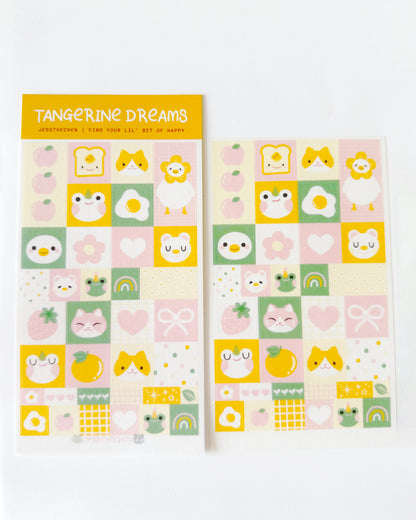 Washi Sticker Sheet | Tangerine Dreams