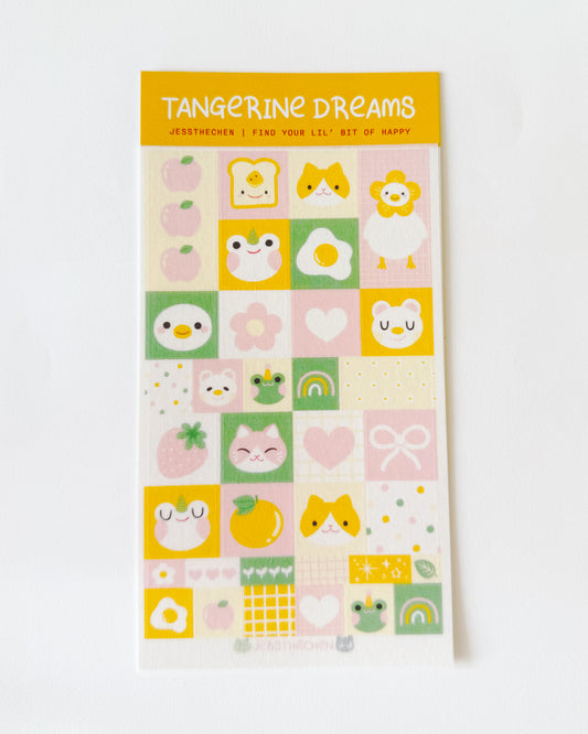 Washi Sticker Sheet | Tangerine Dreams