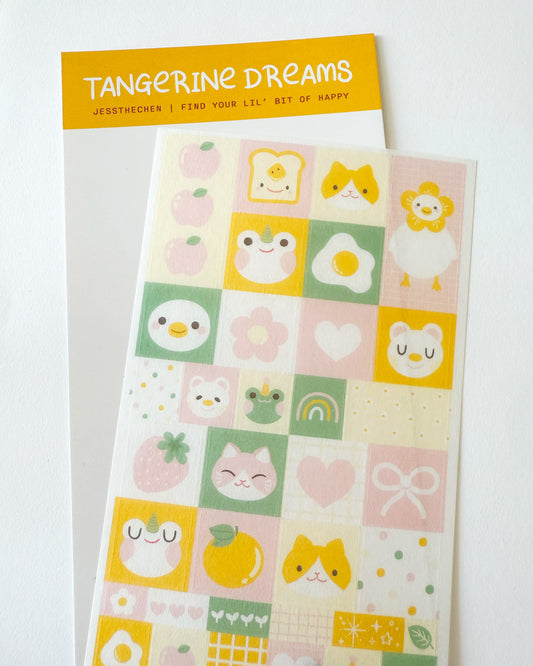 Washi Sticker Sheet | Tangerine Dreams