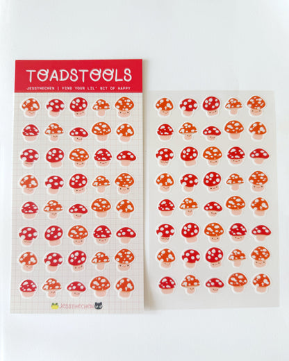 Washi Sticker Sheet | Toadstools