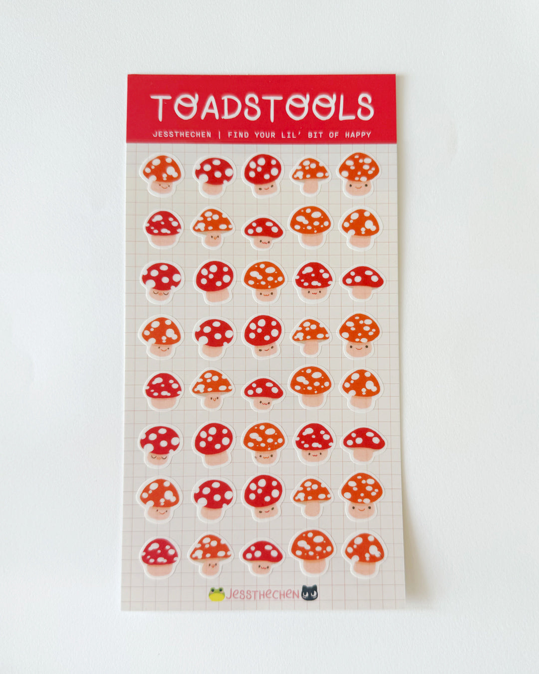 Toadstools Washi Stickers | Red Mushroom Design | Fast Shipping ...
