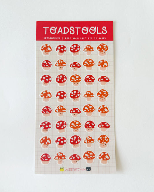 Washi Sticker Sheet | Toadstools