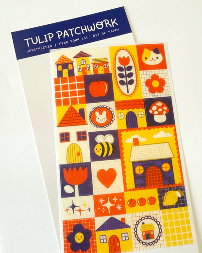 Washi Sticker Sheet | Tulip Patchwork