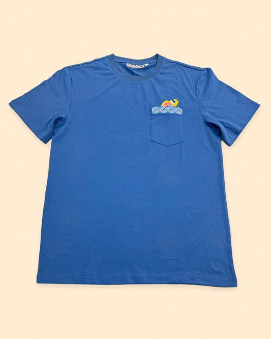 Sardine Embroidered Peekaboo Pocket T-Shirt